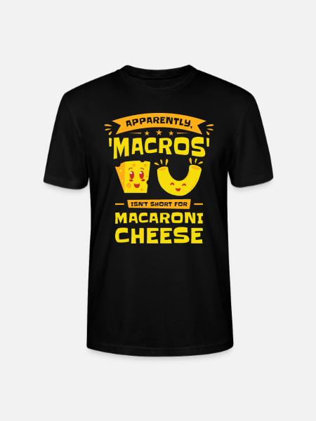 Keto Macros Dietitian Macaroni & Cheese - Stanley/Stella CRAFTER Unisex Organic T-Shirt - black