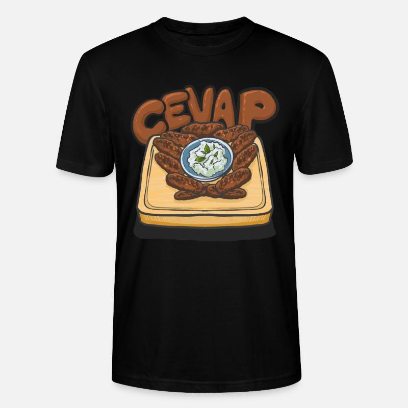 Cevap Saucisses Grillées Serbes Cevapi - T-shirt bio CRAFTER Stanley Stella Unisexe - noir