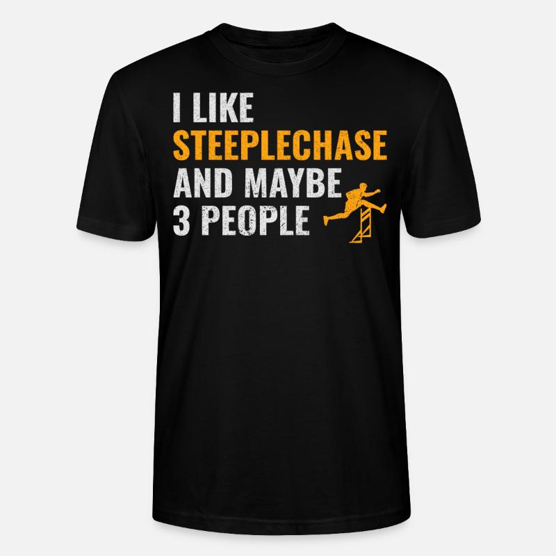 Steeplechase Race Steeplechaser Athlétisme - T-shirt bio CRAFTER Stanley Stella Unisexe - noir