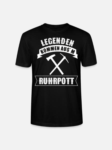 Ruhrgebiet Ruhrpott Sprüche Bergbau Kohle Legenden - Stanley/Stella Unisex Bio-T-Shirt CRAFTER - Schwarz