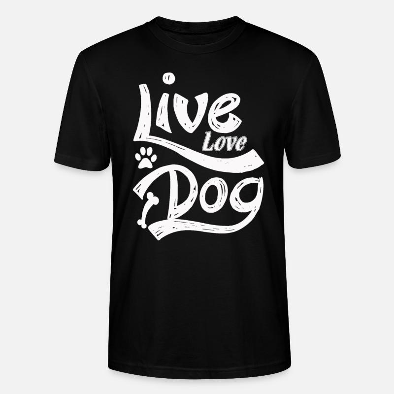 Leben Liebe Hunde - Stanley/Stella Unisex Bio-T-Shirt CRAFTER - Schwarz