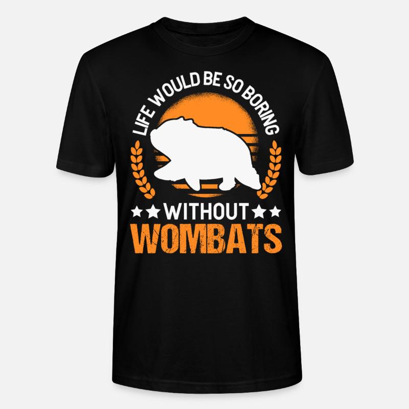 Wombat australien - T-shirt bio CRAFTER Stanley Stella Unisexe - noir