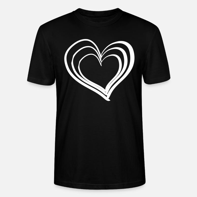 liebe Herz Symbol - Stanley/Stella Unisex Bio-T-Shirt CRAFTER - Schwarz