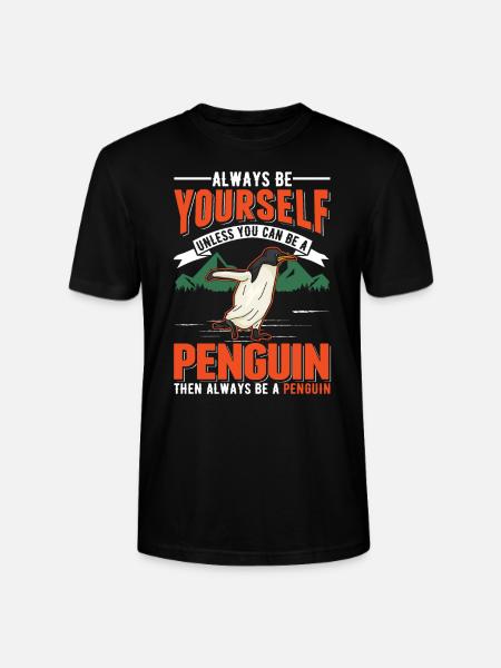 Penguin Gift Penguin - Stanley/Stella CRAFTER Unisex Organic T-Shirt - black