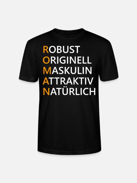 Roman Name Geschenk - Stanley/Stella Unisex Bio-T-Shirt CRAFTER - Schwarz