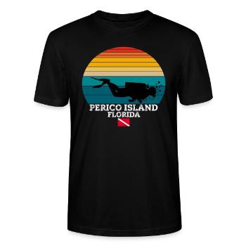 Perico Island US Island Diving - Stanley/Stella Unisex Bio-T-Shirt CRAFTER - Schwarz - Vorne - Alina (178cm) & Michal (187cm)