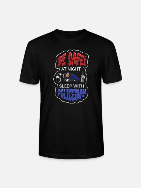 Policeman Present Police Law Enforcement Officer - Stanley/Stella CRAFTER Unisex Organic T-Shirt - black