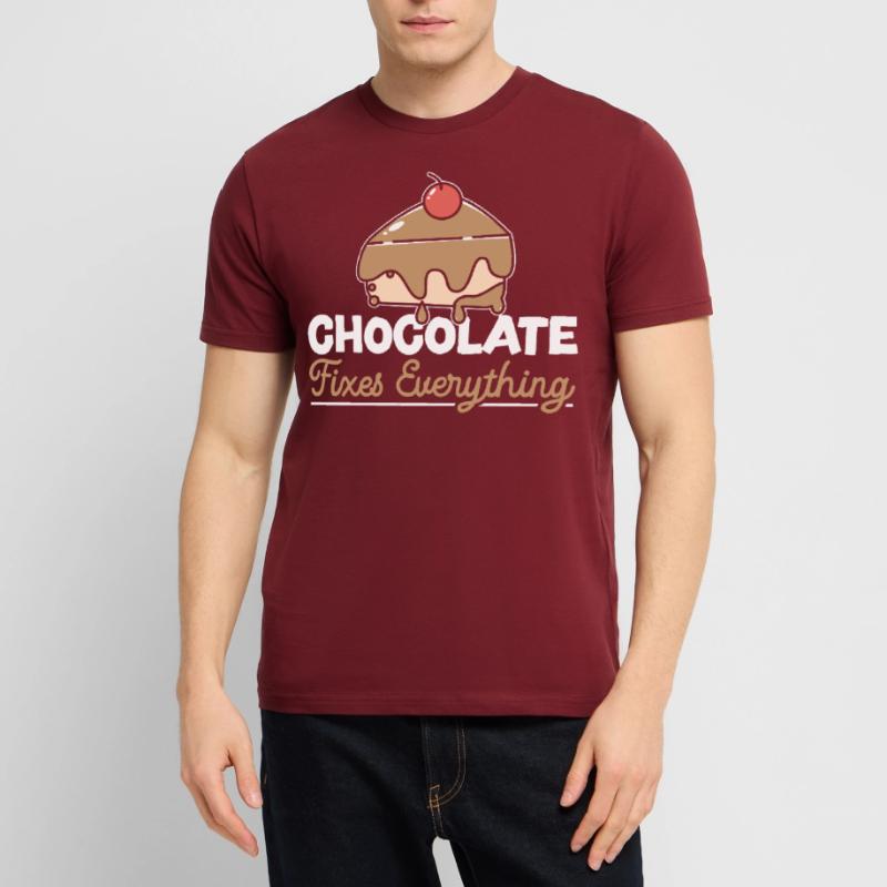Chocolate Fixes Everything Baker Choco Chocolate Stanley/Stella CRAFTER Unisex Organic T-Shirt
