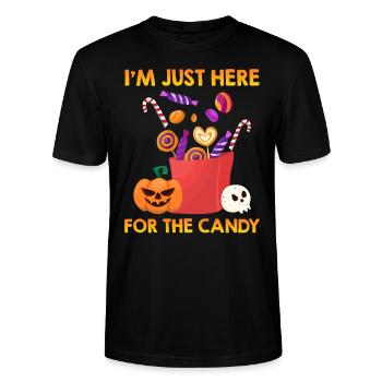 Halloween Decoratie Candy Halloween - Stanley/Stella Uniseks bio-T-shirt CRAFTER - zwart - Voor - Alina (178cm) & Michal (187cm)