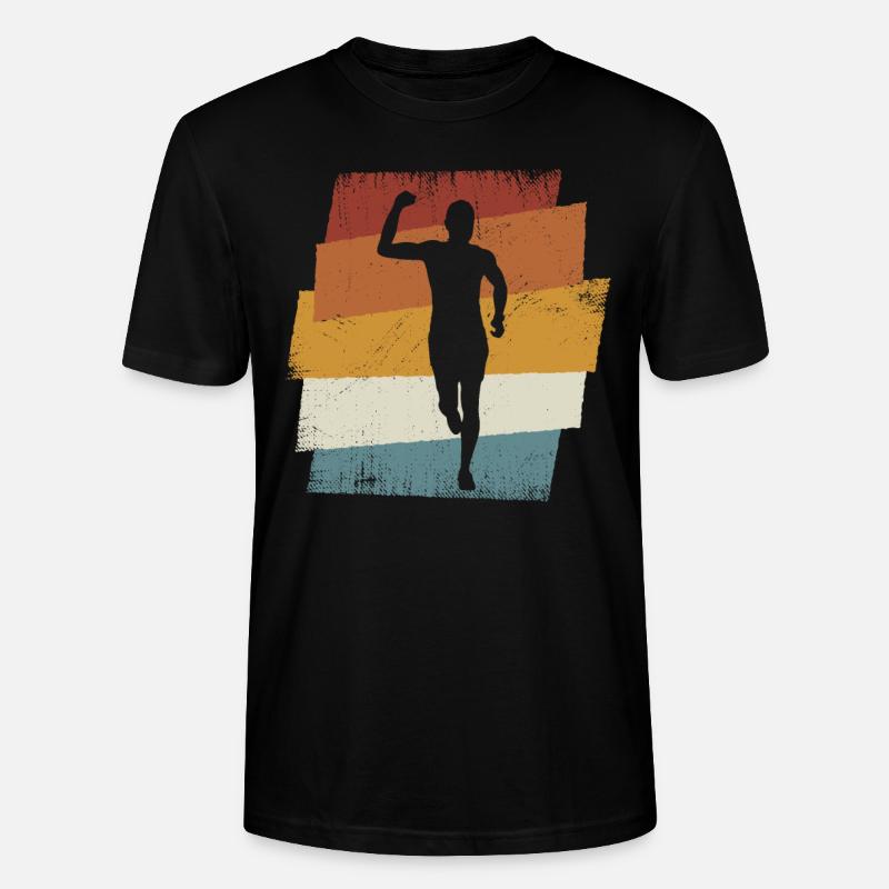 Retro Marathon, Trailrunning - Stanley/Stella Unisex Bio-T-Shirt CRAFTER - Schwarz