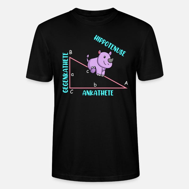 Mathematiker Mathelehrer Hippotenuse - Stanley/Stella Unisex Bio-T-Shirt CRAFTER - Schwarz