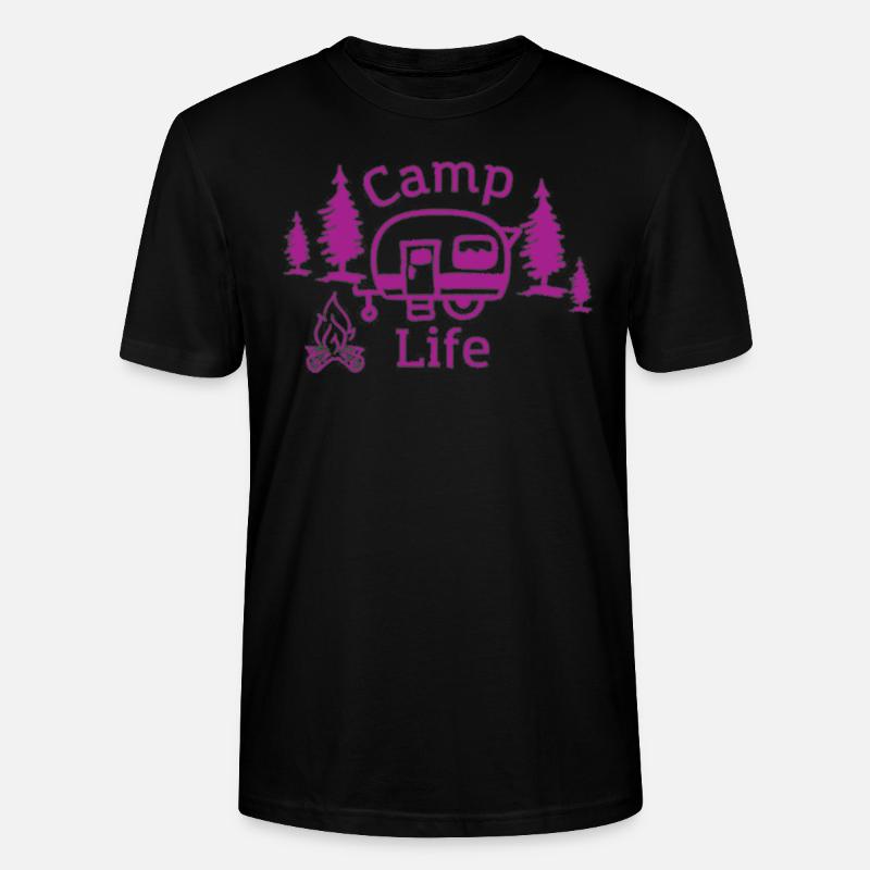 Camp Leben Wandershirt - Stanley/Stella Unisex Bio-T-Shirt CRAFTER - Schwarz