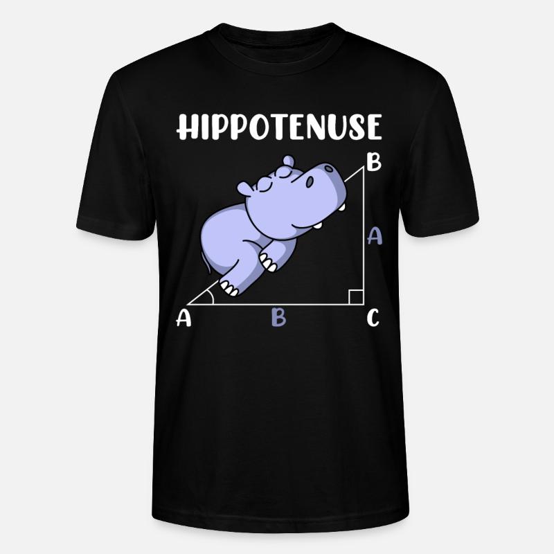 Hippotenuse fun math math - Stanley/Stella CRAFTER Unisex Organic T-Shirt - black
