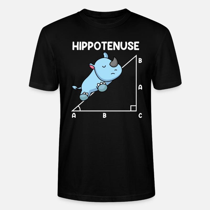 Hypotenuse Hippo Hippotenuse Mathe - Stanley/Stella Unisex Bio-T-Shirt CRAFTER - Schwarz