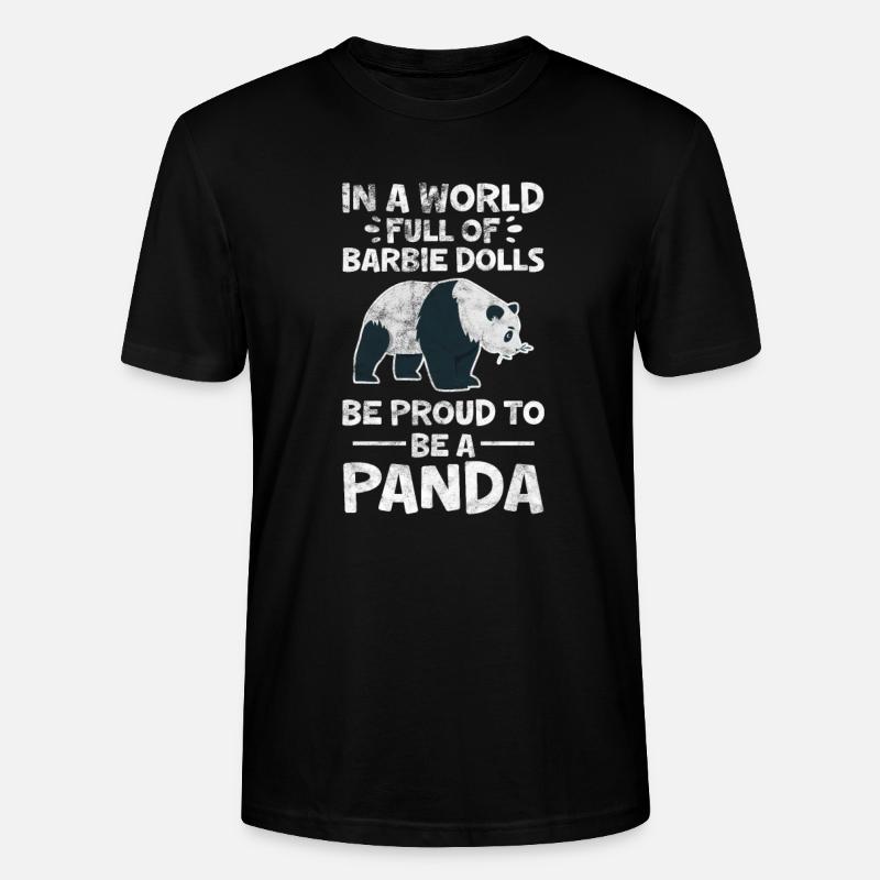 Panda - Stanley/Stella Unisex Bio-T-Shirt CRAFTER - Schwarz