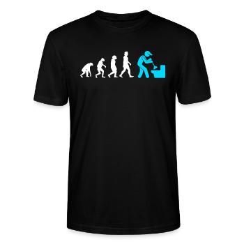 Klempner Evolution Anlagenmechaniker - Stanley/Stella Unisex Bio-T-Shirt CRAFTER - Schwarz - Vorne - Alina (178cm) & Michal (187cm)