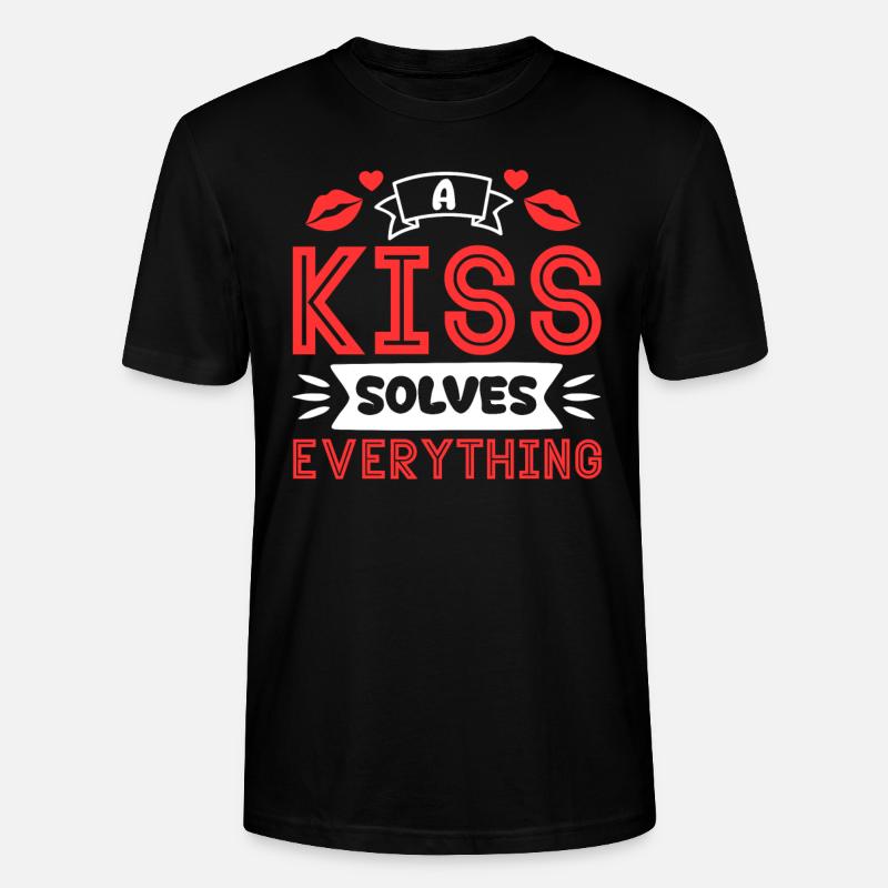 Problem Kissing Solution Relationship Partners - Stanley/Stella CRAFTER Unisex Organic T-Shirt - black