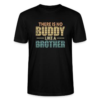 Brother - Stanley/Stella CRAFTER Unisex Organic T-Shirt - black - Front - Alina (178cm) & Michal (187cm)