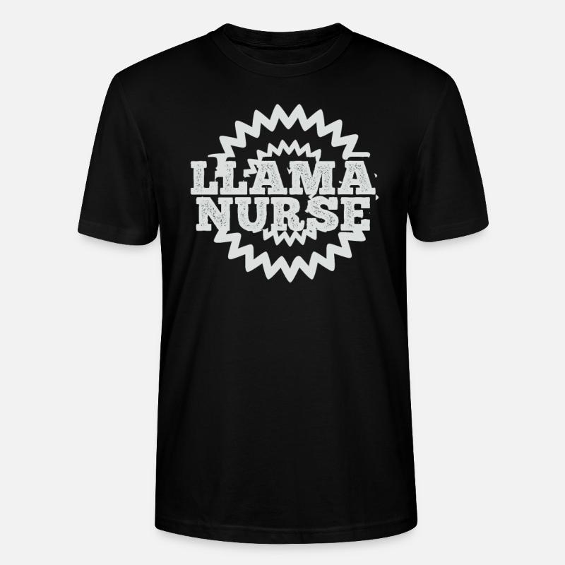 Llama Krankenschwester - Stanley/Stella Unisex Bio-T-Shirt CRAFTER - Schwarz