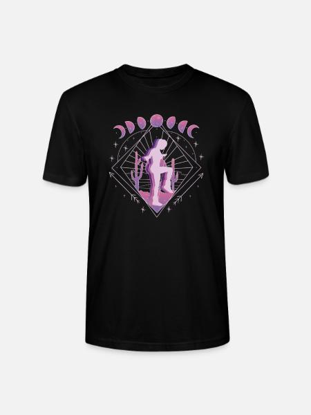 Vaporwave Space Rope Jumping - Stanley/Stella CRAFTER Unisex Organic T-Shirt - black