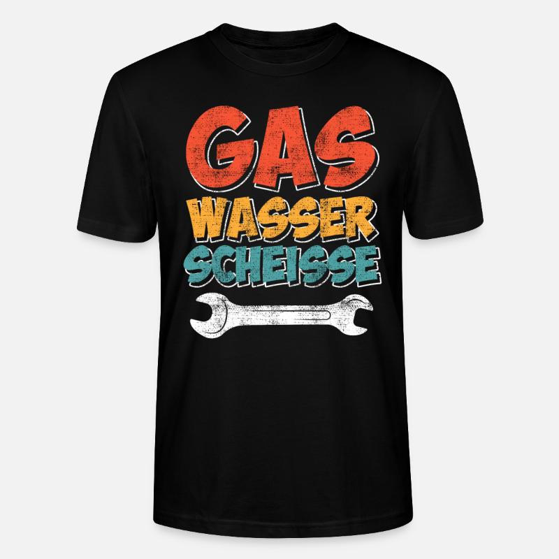 Gas Wasser Scheiße - Stanley/Stella Unisex Bio-T-Shirt CRAFTER - Schwarz
