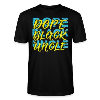Black Uncle Black History Month Black Pride - T-shirt bio CRAFTER Stanley Stella Unisexe - noir - Devant - Alina (178cm) & Michal (187cm)