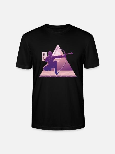 Balise fléchée Vaporwave - T-shirt bio CRAFTER Stanley Stella Unisexe - noir