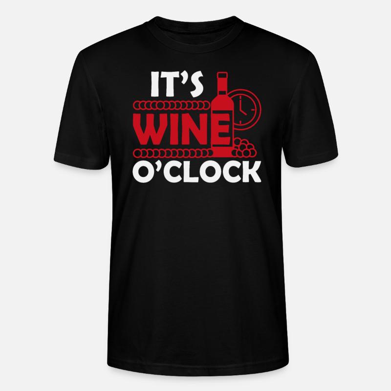 C’est l’heure du vin - T-shirt bio CRAFTER Stanley Stella Unisexe - noir