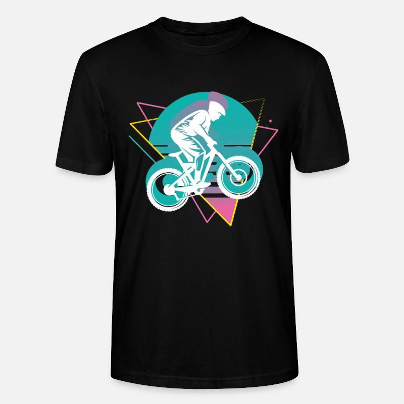 Vaporwave Downhill - Stanley/Stella Unisex Bio-T-Shirt CRAFTER - Schwarz