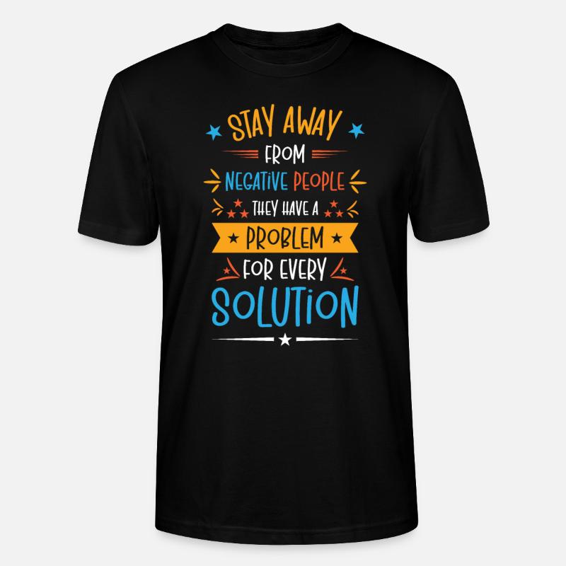 Problem Solution Critical Thinkers Positive - Stanley/Stella CRAFTER Unisex Organic T-Shirt - black