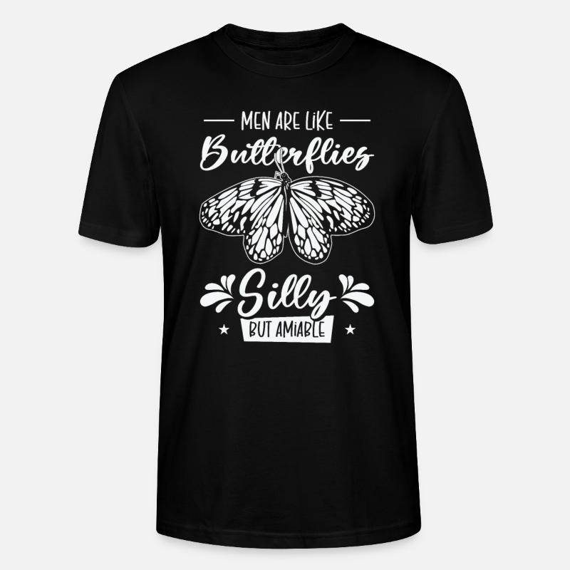 Papillon céleste Silly Men - T-shirt bio CRAFTER Stanley Stella Unisexe - noir