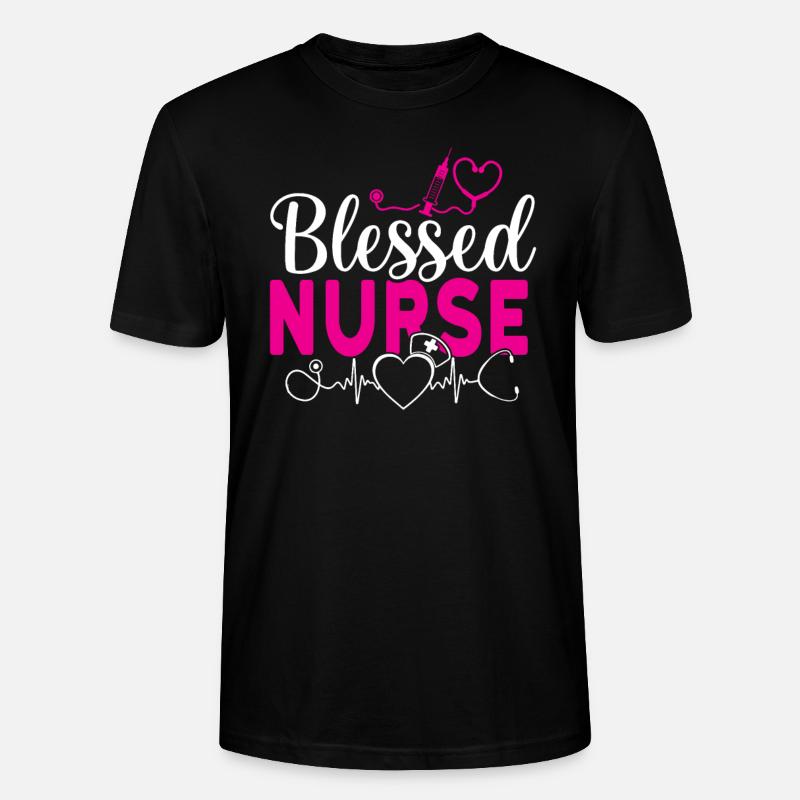 Infirmière bienheureuse Krankenschwester - T-shirt bio CRAFTER Stanley Stella Unisexe - noir