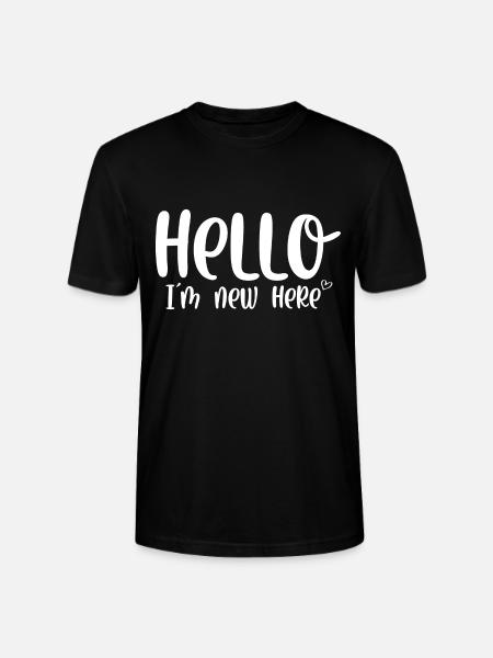 Hello im new here - Stanley/Stella Unisex Bio-T-Shirt CRAFTER - Schwarz