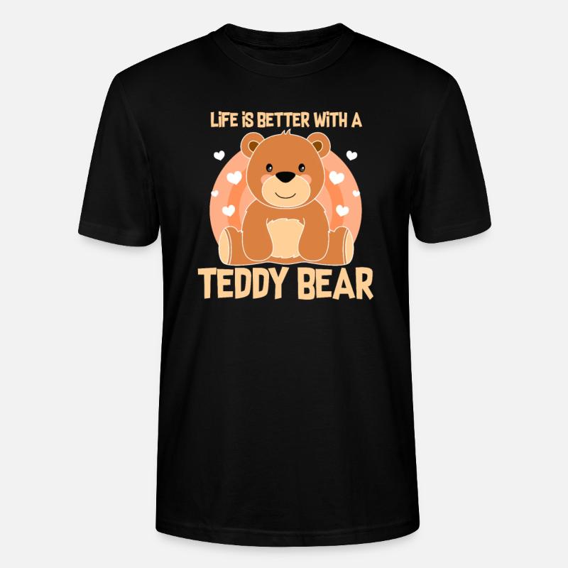 Teddybär - Stanley/Stella Unisex Bio-T-Shirt CRAFTER - Schwarz