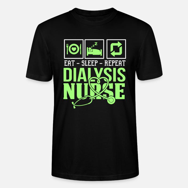 MANGER SOMMEIL INFIRMIÈRE RÉPÉTER - T-shirt bio CRAFTER Stanley Stella Unisexe - noir