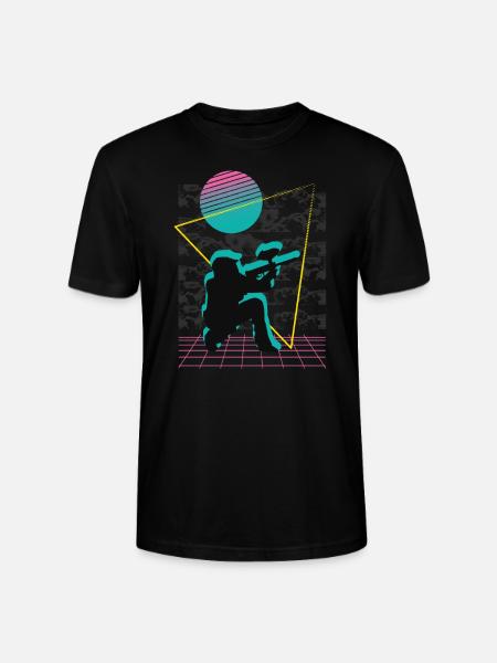 Vaporwave Paintball - Stanley/Stella Unisex Bio-T-Shirt CRAFTER - Schwarz