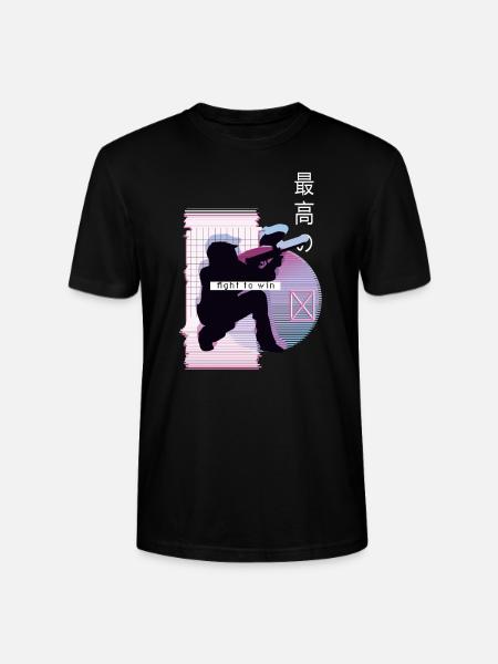 Vaporwave Metaverse Paintball - Stanley/Stella CRAFTER Unisex Organic T-Shirt - black