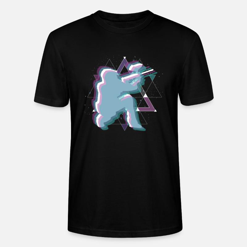 Vaporwave Space Paintball - T-shirt bio CRAFTER Stanley Stella Unisexe - noir