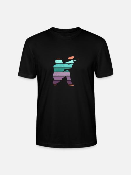 Paintball rétro - T-shirt bio CRAFTER Stanley Stella Unisexe - noir