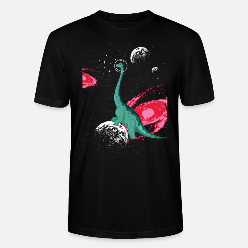 Brachiousaurus Dinosaure Paléontologue Astronaute - T-shirt bio CRAFTER Stanley Stella Unisexe - noir