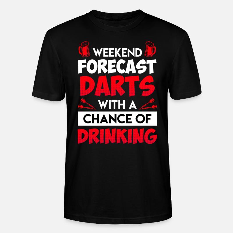 Wochenend Vorhersage Darts - Stanley/Stella Unisex Bio-T-Shirt CRAFTER - Schwarz