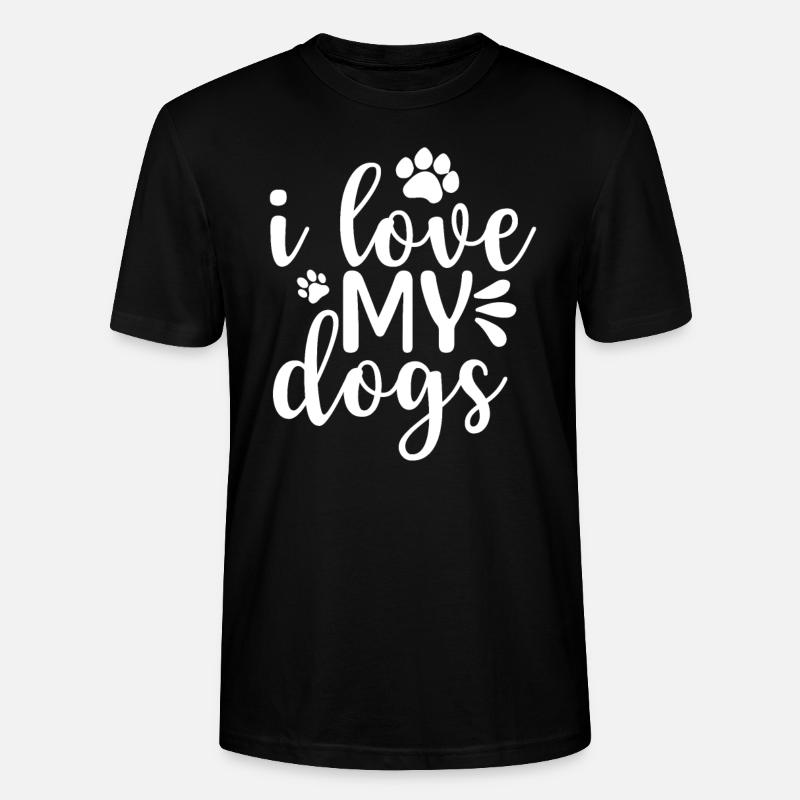 J’aime mes chiens - T-shirt bio CRAFTER Stanley Stella Unisexe - noir
