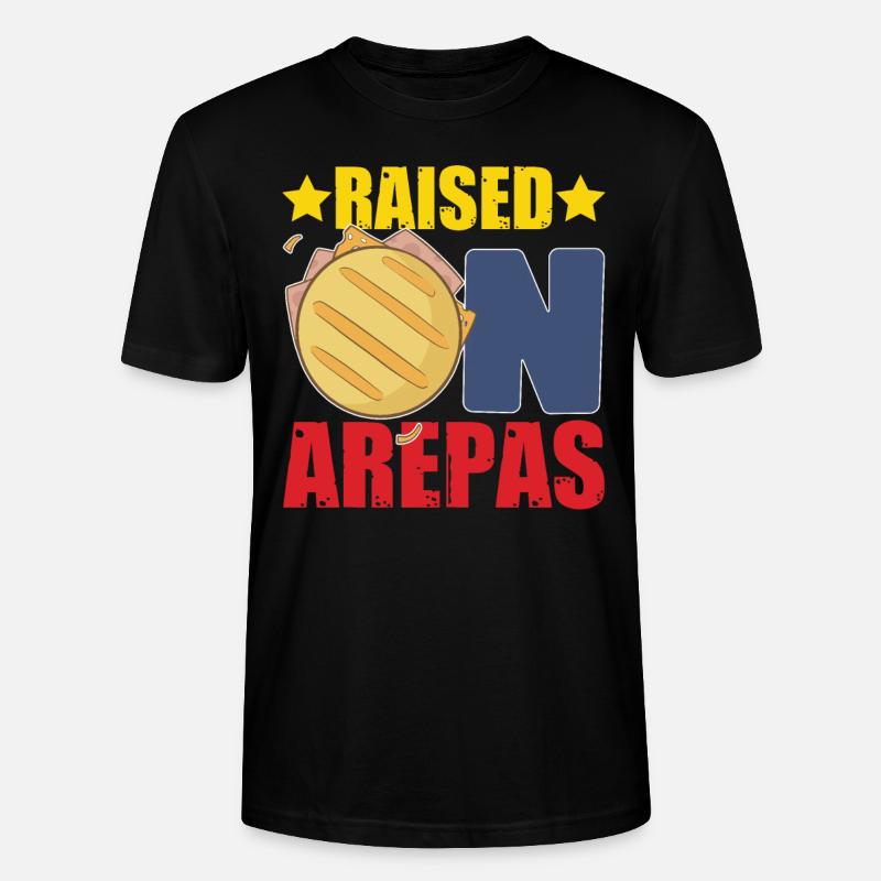 Élevé sur Arepas - T-shirt bio CRAFTER Stanley Stella Unisexe - noir