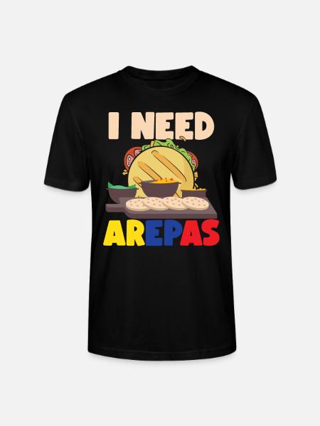 Funny Arepa Colombia - Stanley/Stella CRAFTER Unisex Organic T-Shirt - black