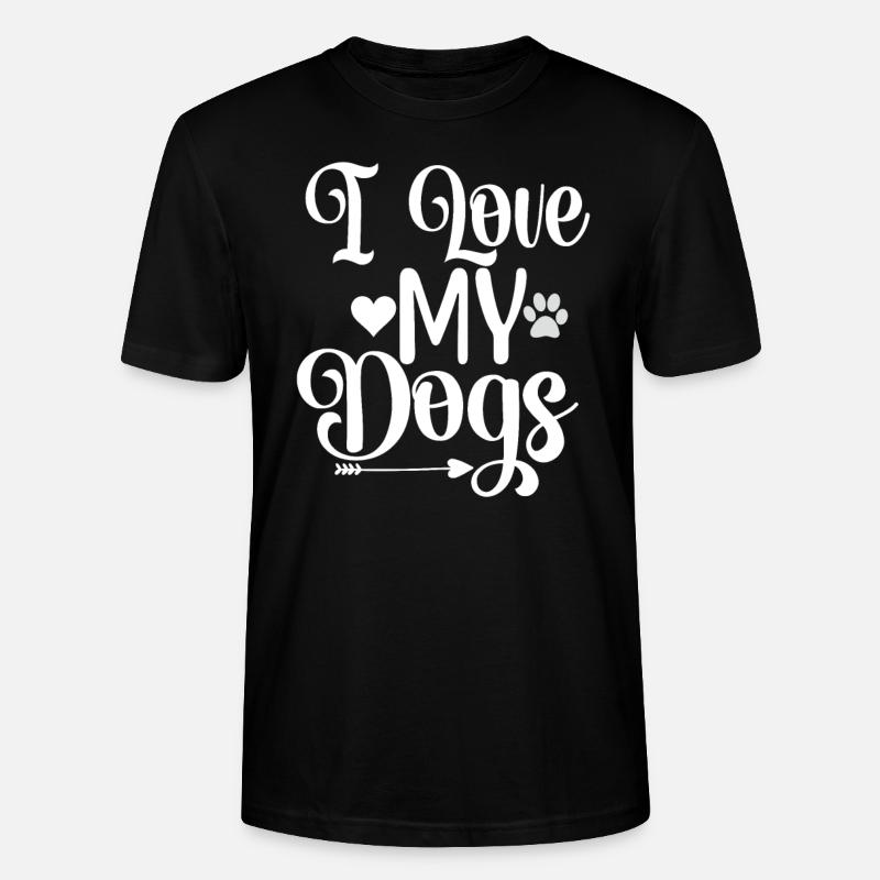 J’aime mes chiens - T-shirt bio CRAFTER Stanley Stella Unisexe - noir