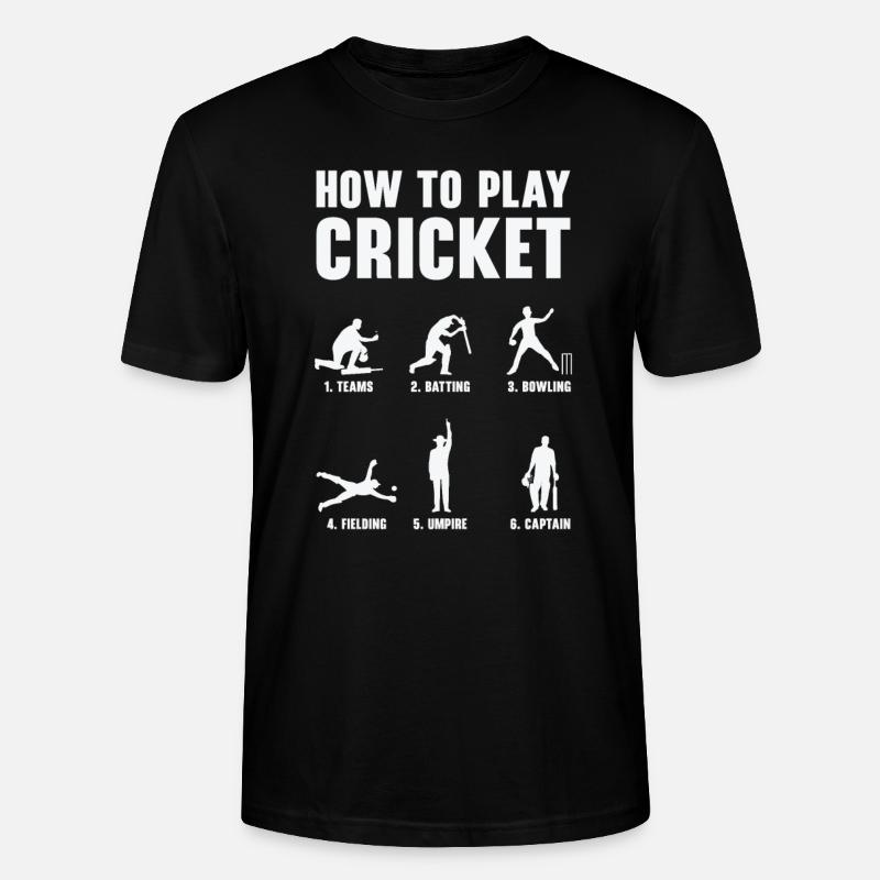 Comment jouer aux crickets - T-shirt bio CRAFTER Stanley Stella Unisexe - noir