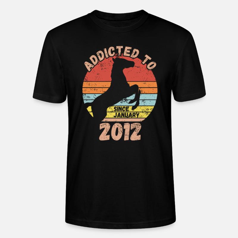 Anniversaire Équitation Janvier 2012 - T-shirt bio CRAFTER Stanley Stella Unisexe - noir