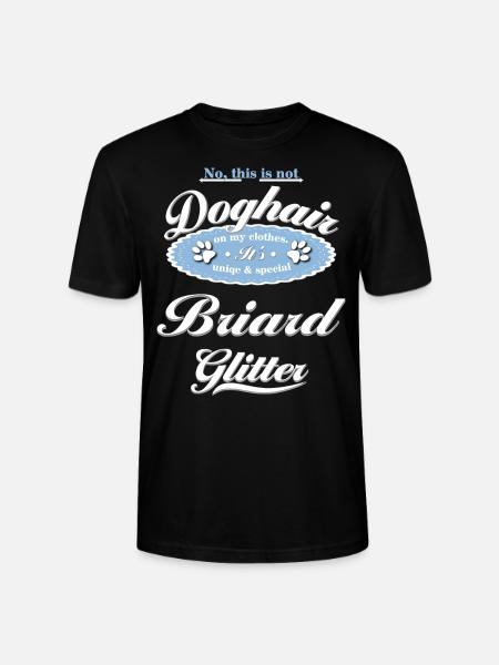 Dog glitter Briard - Stanley/Stella CRAFTER Unisex Organic T-Shirt - black