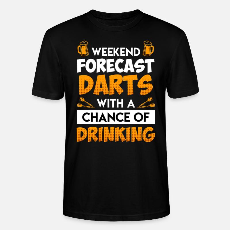 Wochenend Vorhersage Darts - Stanley/Stella Unisex Bio-T-Shirt CRAFTER - Schwarz