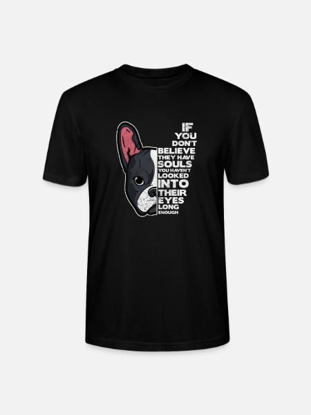 Boston Terrier - Stanley/Stella Unisex Bio-T-Shirt CRAFTER - Schwarz